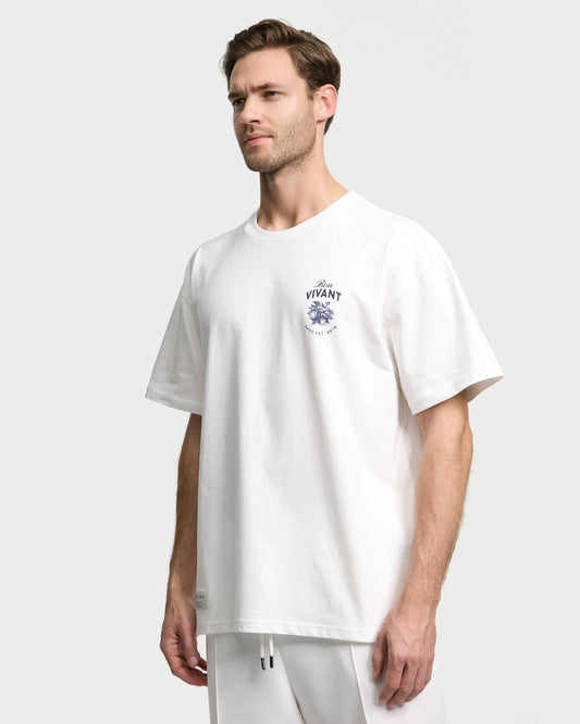Bon Vivant Oversized T-Shirt - warm white