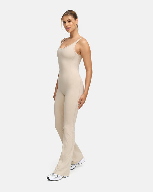 Aura Nylon Flared Jumpsuit (long)
