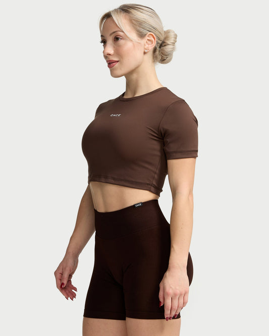 Nylon Cropped T-Shirt (Outlet)