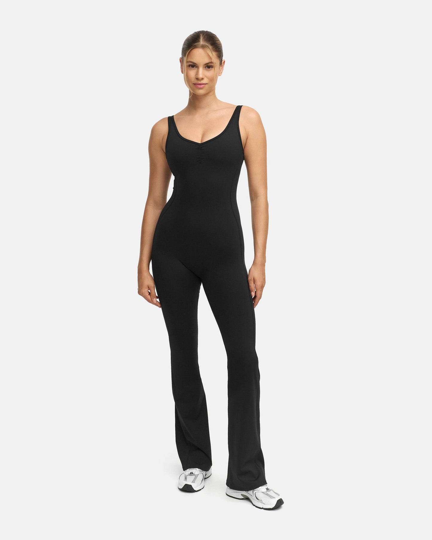 Aura Nylon Flared Jumpsuit (long)