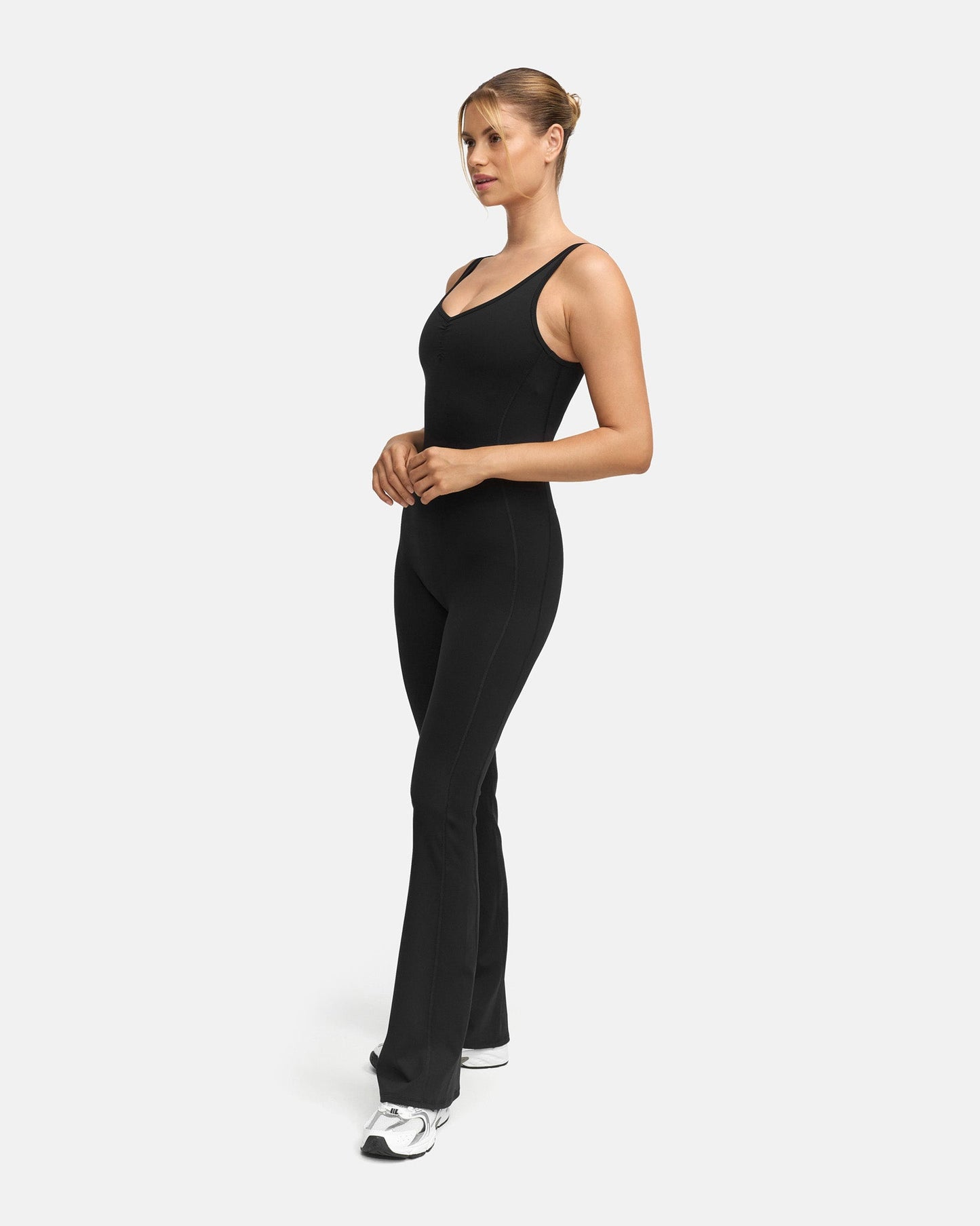 Aura Nylon Flared Jumpsuit (long)