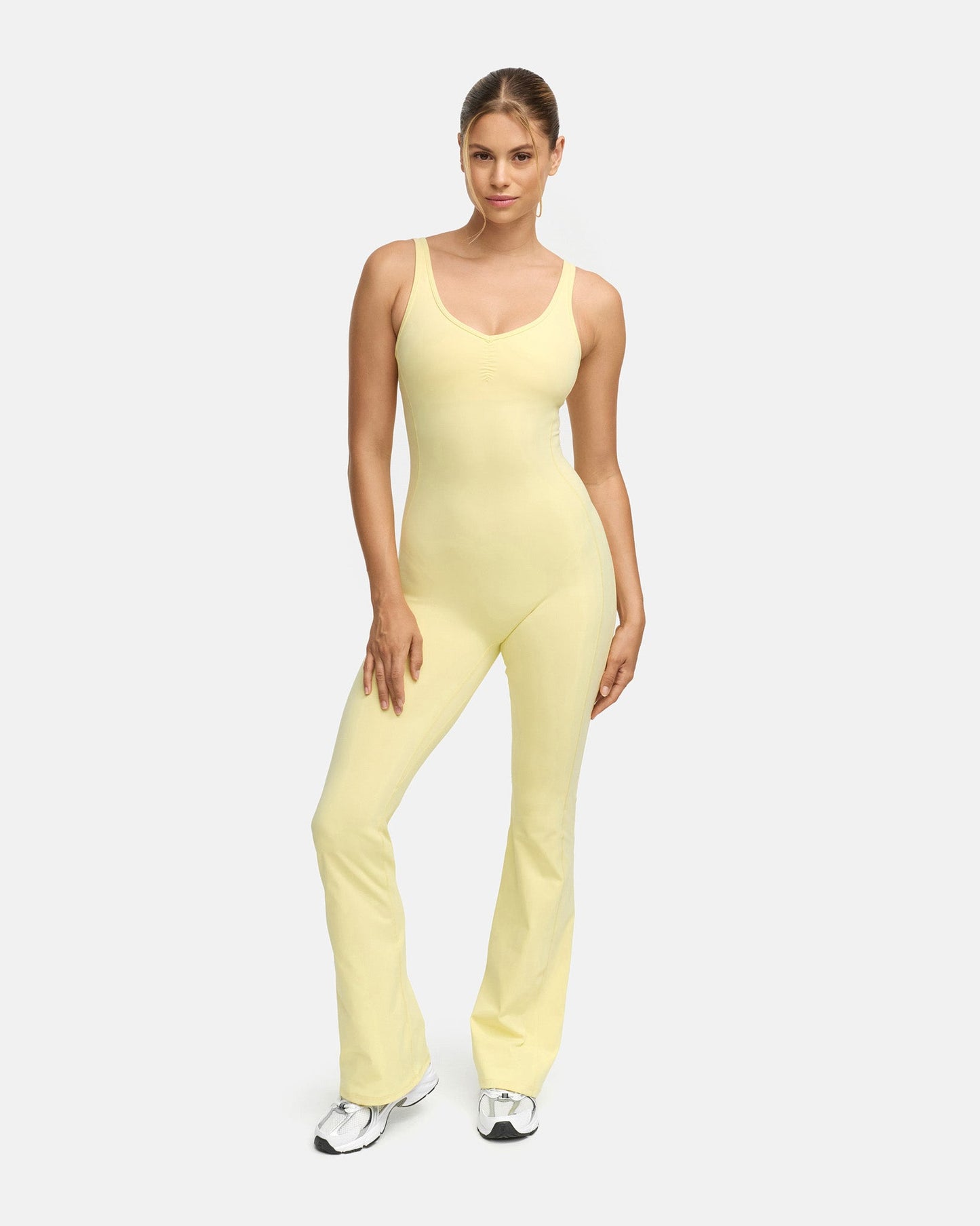Aura Nylon Flared Jumpsuit (long)