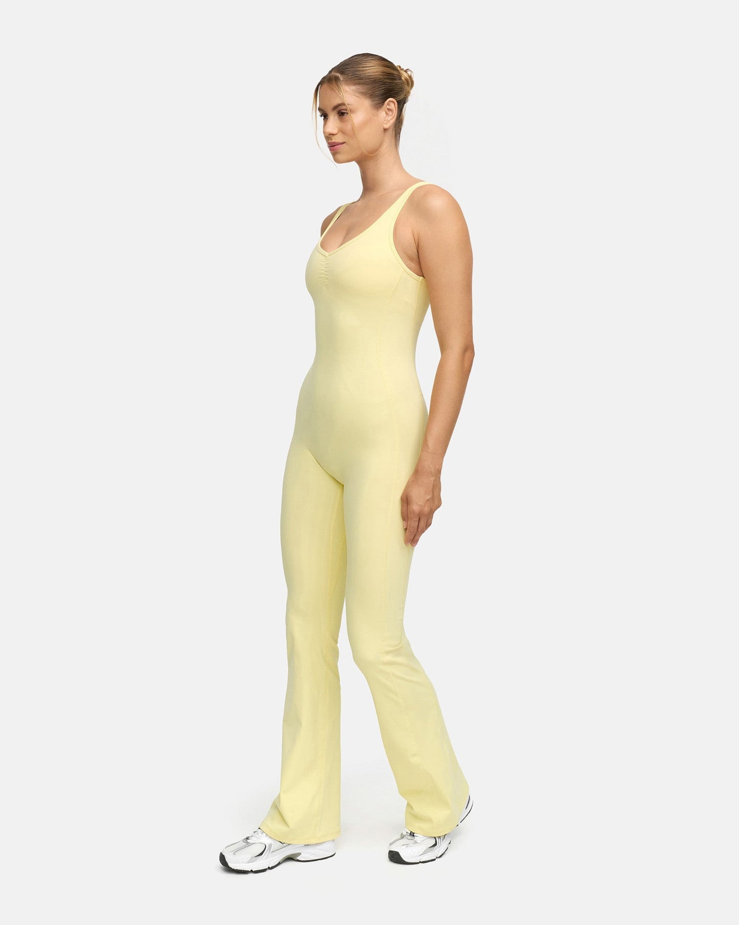 Aura Nylon Flared Jumpsuit (long)