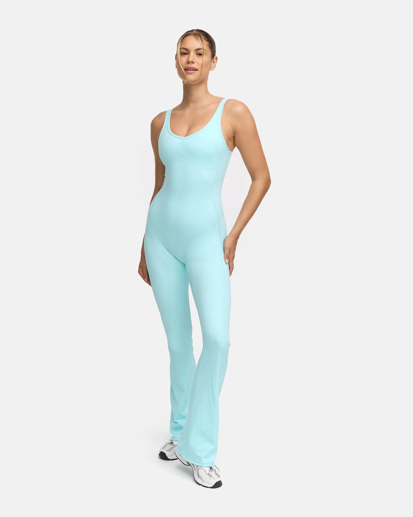 Aura Nylon Flared Jumpsuit (long)