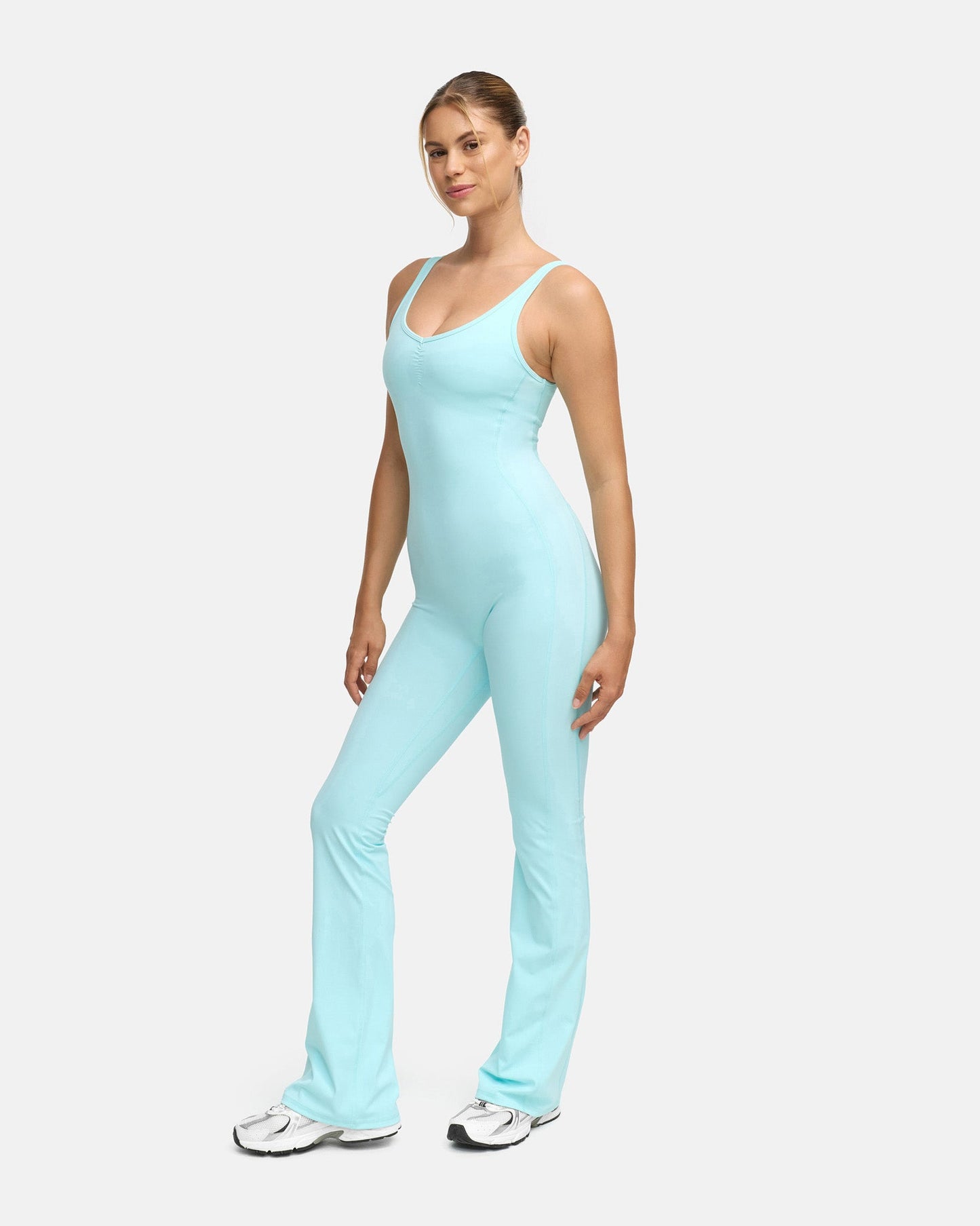 Aura Nylon Flared Jumpsuit (long)