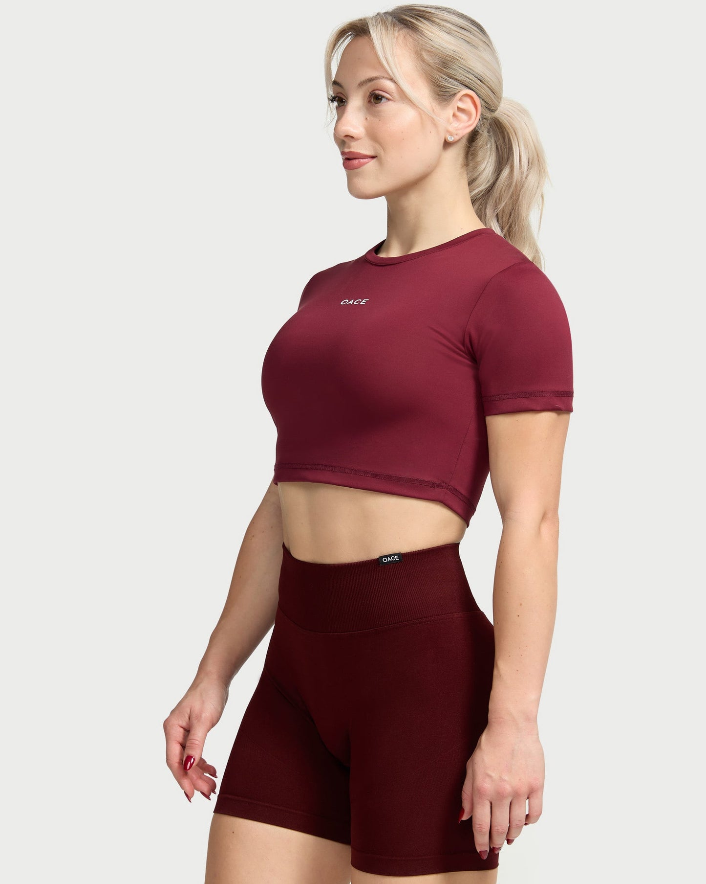 Nylon Cropped T-Shirt (Outlet)