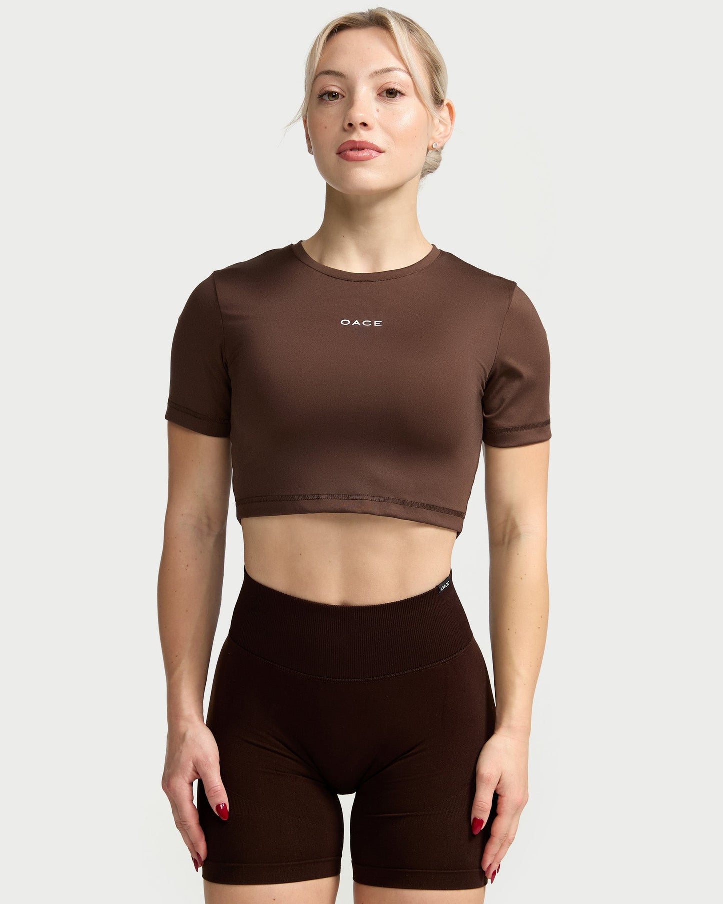 Nylon Cropped T-Shirt (Outlet)