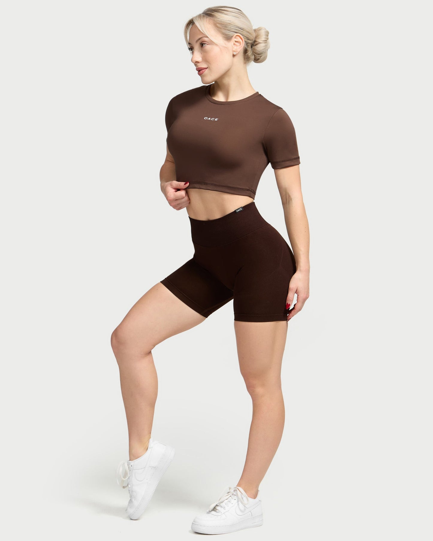 Nylon Cropped T-Shirt (Outlet)