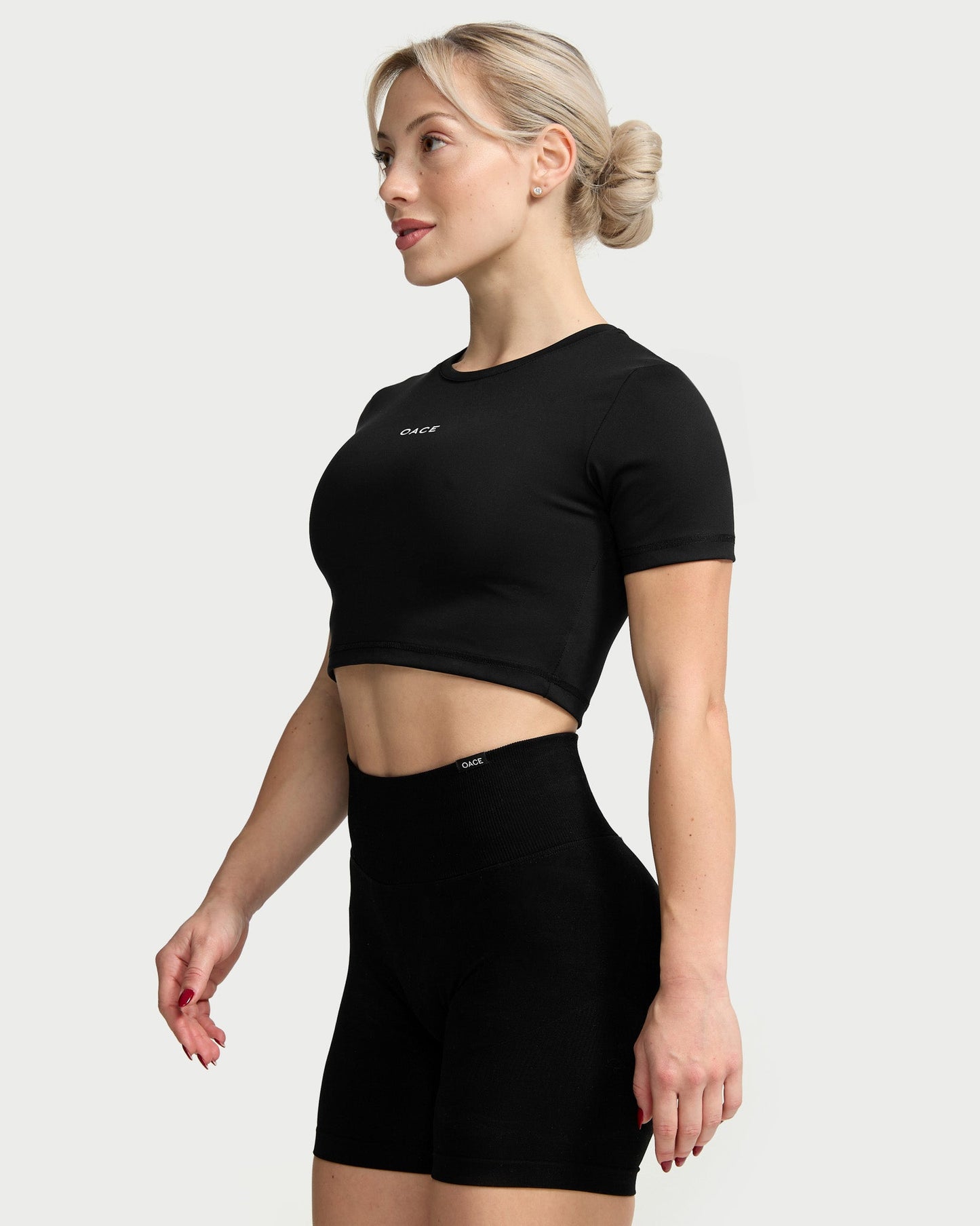 Nylon Cropped T-Shirt (Outlet)