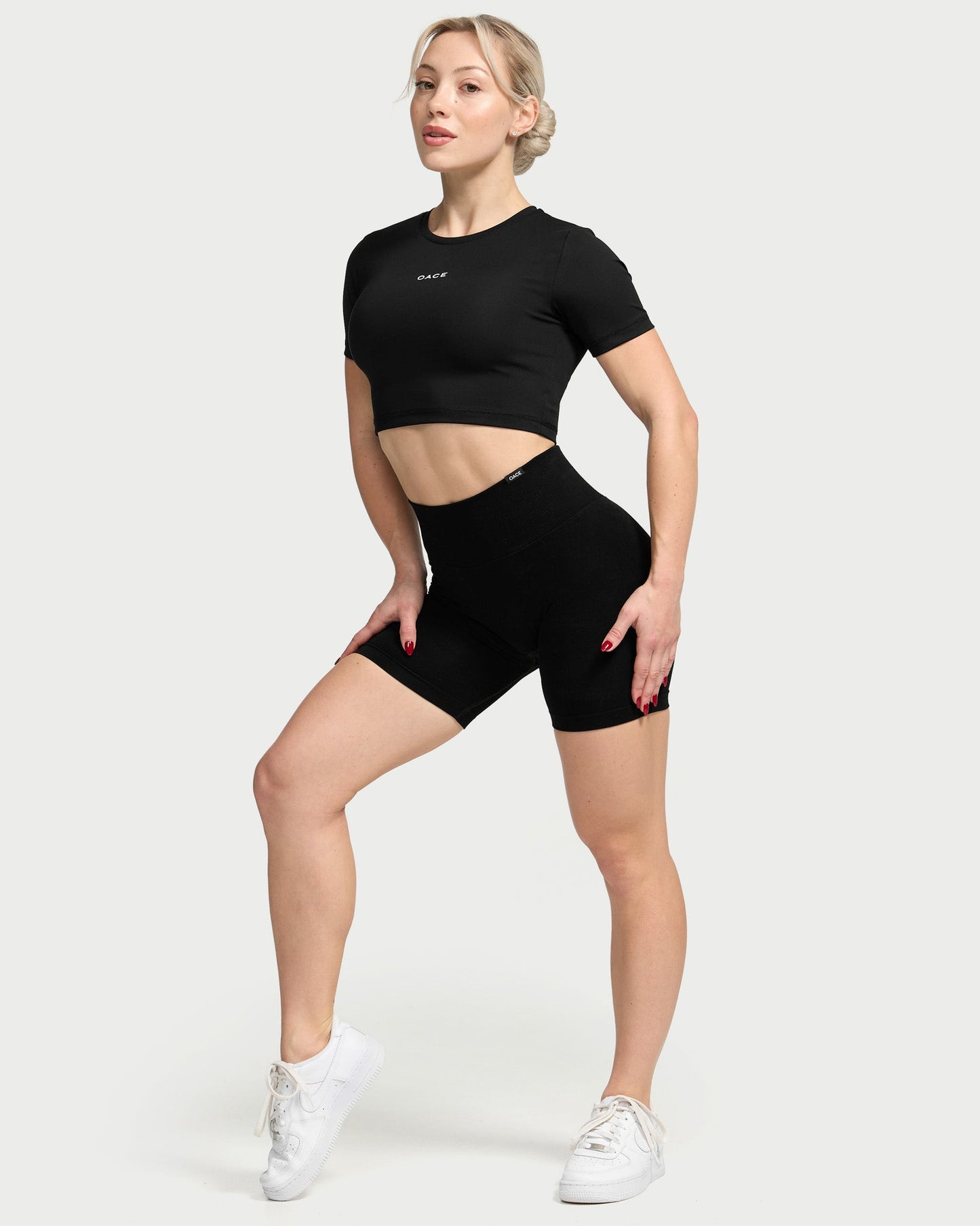 Nylon Cropped T-Shirt (Outlet)